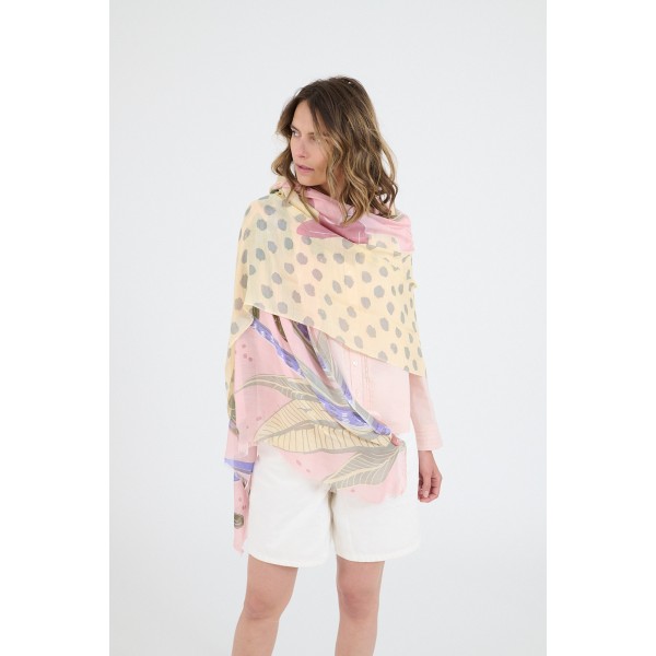 STORIATIPIC Echarpe Inès Rose.