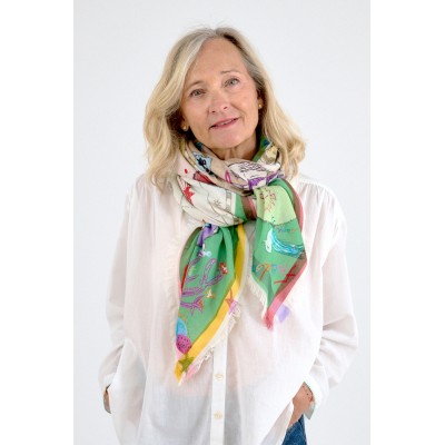 STORIATIPIC Echarpe Luna Max Vert.