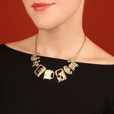 TARATATA bijoux Collier Plastron Swahili.