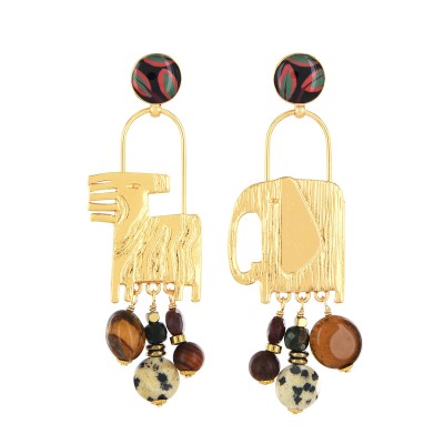 TARATATA bijoux Boucles d'oreilles Poussoir Swahili.