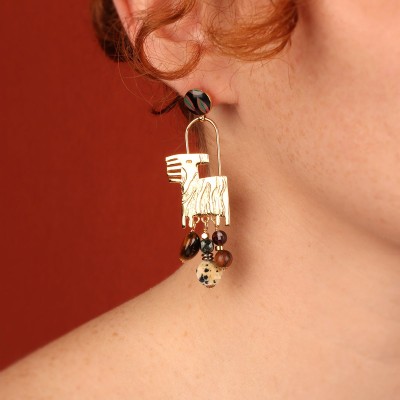 TARATATA bijoux Boucles d'oreilles Poussoir Swahili.