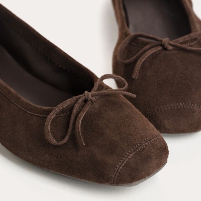 REQINS – Ballerines Harmony Velours - Marron