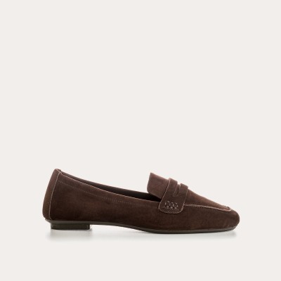 REQINS – Mocassins Hema velours – Marron