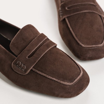 REQINS – Mocassins Hema velours – Marron