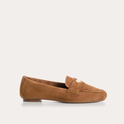 REQINS - Moccassins Hymnia  Cuir Velours - Chamois Vanille