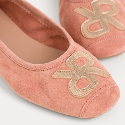 REQINS - Ballerines Hopa Cuir Velours - Antic Rose