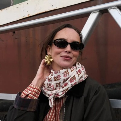 SO FAMILY Foulard Lise Café.