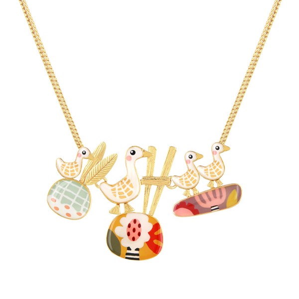 TARATATA bijoux Collier Fantaisie Plume.