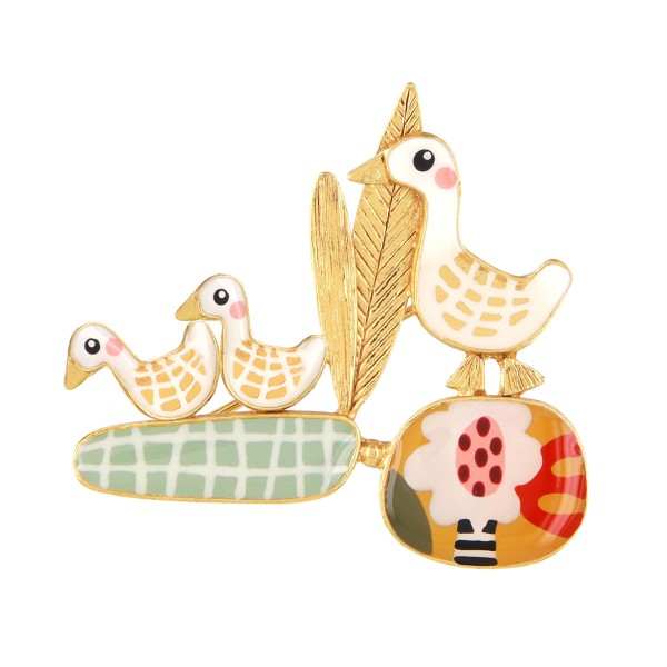 TARATATA bijoux Broche Plume.