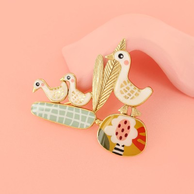 TARATATA bijoux Broche Plume.