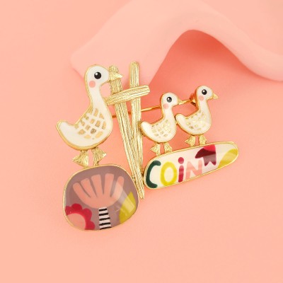 TARATATA bijoux Broche Plume.