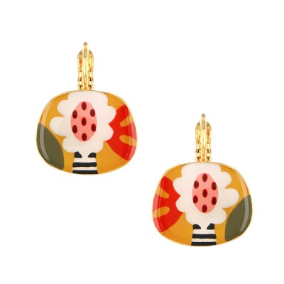 TARATATA bijoux Boucles d’oreilles Dormeuses Plume.