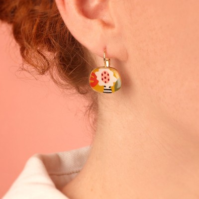 TARATATA bijoux Boucles d’oreilles Dormeuses Plume.