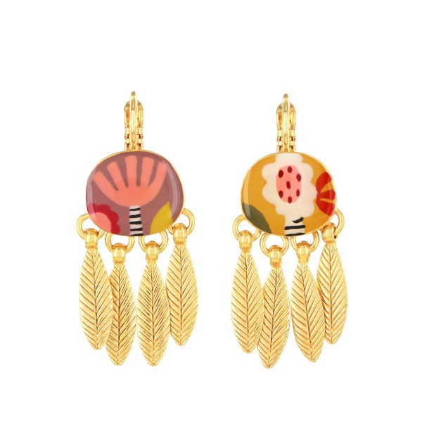 TARATATA bijoux Boucles d’oreilles Dormeuses Pampilles Plume.