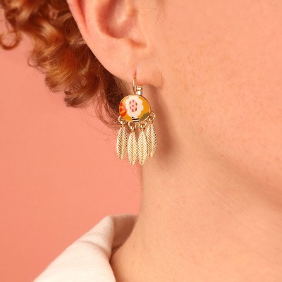 TARATATA bijoux Boucles d’oreilles Dormeuses Pampilles Plume.