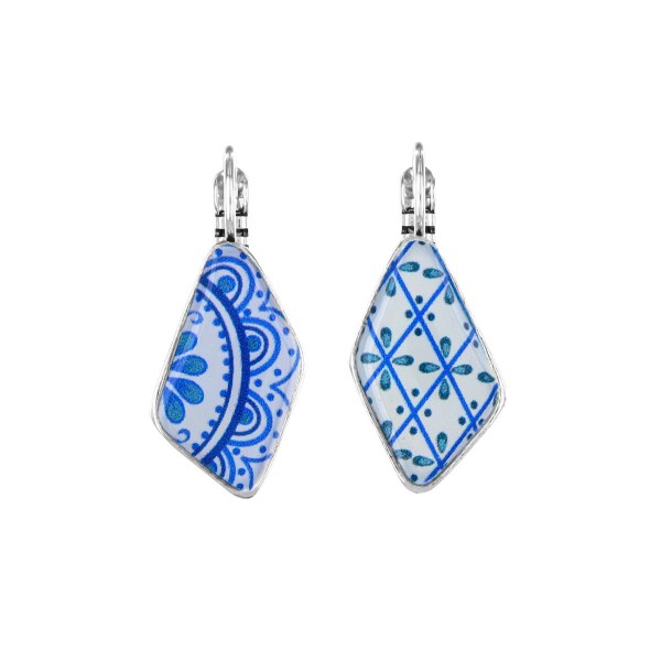 TARATATA bijoux Boucles d’oreilles Dormeuses Bleues Jolie Jolie.