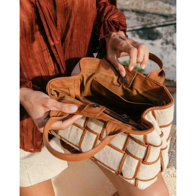 BIBA Sac à main Wann Cuir Tan & Lin.