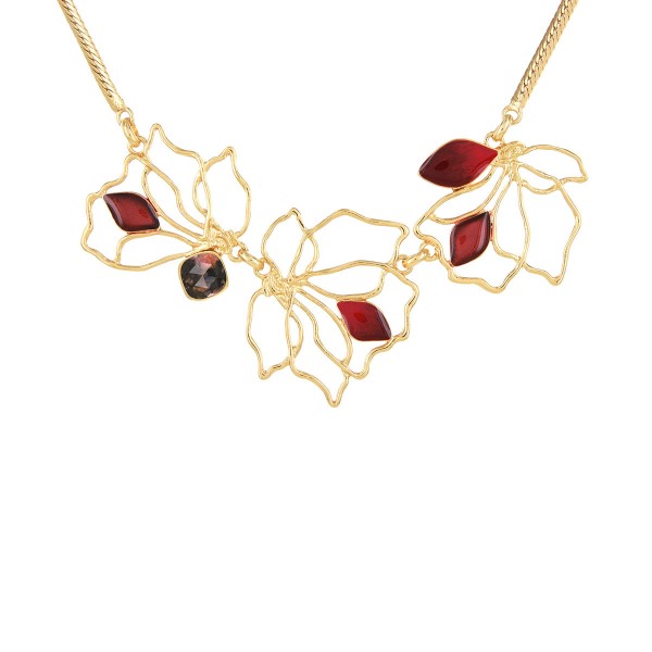TARATATA bijoux Collier Plastron Hibiscus.