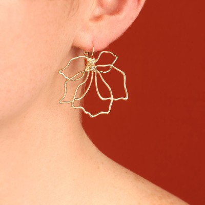 TARATATA bijoux Boucles d’oreilles Dormeuses Hibiscus.