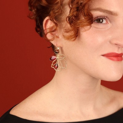 TARATATA bijoux Boucles d’oreilles Dormeuses Hibiscus.