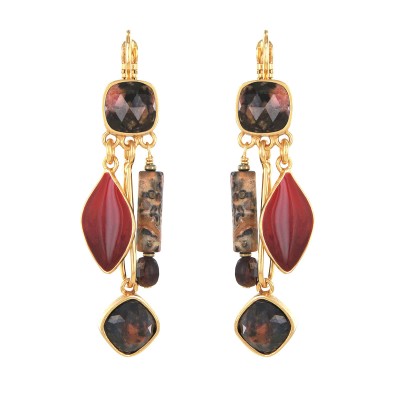 TARATATA bijoux Boucles d’oreilles Dormeuses Hibiscus.