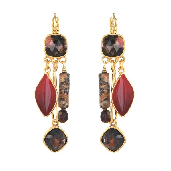 TARATATA bijoux Boucles d’oreilles Dormeuses Hibiscus.