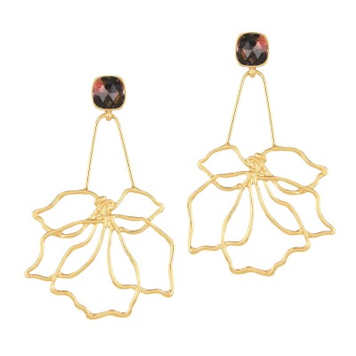 TARATATA bijoux Boucles d'oreilles Poussoir Hibiscus.