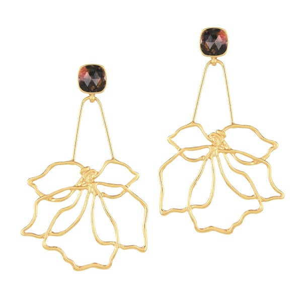 TARATATA bijoux Boucles d'oreilles Poussoir Hibiscus.