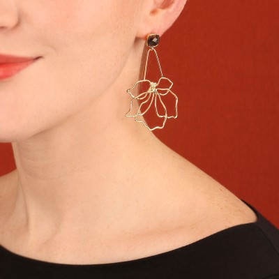 TARATATA bijoux Boucles d'oreilles Poussoir Hibiscus.