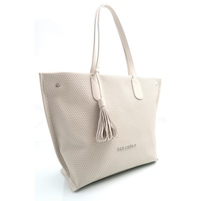 CARAMELO Sac Cabas Ecru.
