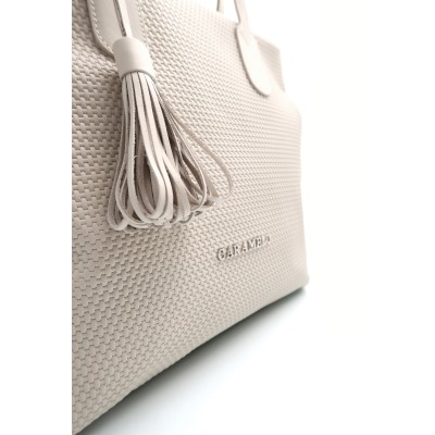 CARAMELO Sac Cabas Ecru.
