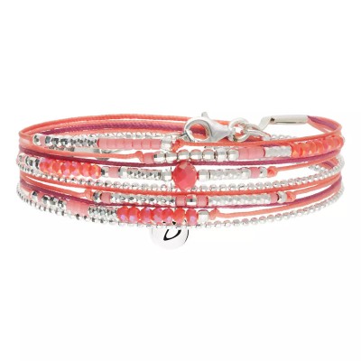 DORIANE Bijoux Bracelet Atlanta Rose Corail.