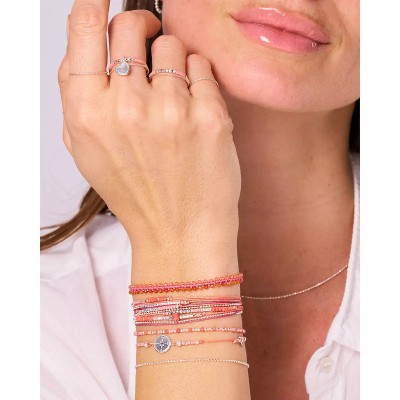 DORIANE Bijoux Bracelet Atlanta Rose Corail.
