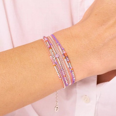 DORIANE Bijoux Bracelet Atlanta Rose Violet.