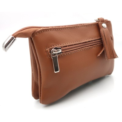 CARAMELO Porte-Monnaie Cuir Camel.
