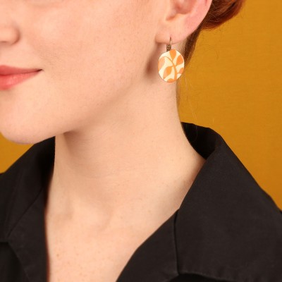 TARATATA bijoux Boucles d’oreilles Dormeuses Roses Kaly.