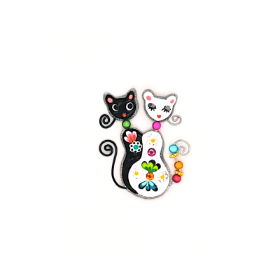 QUAND LES POULES AURONT DES GANTS Broche Minous.