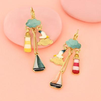 TARATATA bijoux Boucles d’oreilles Dormeuses Horizon.