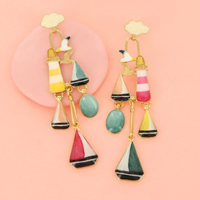 TARATATA bijoux Boucles d'oreilles Poussoir Horizon.