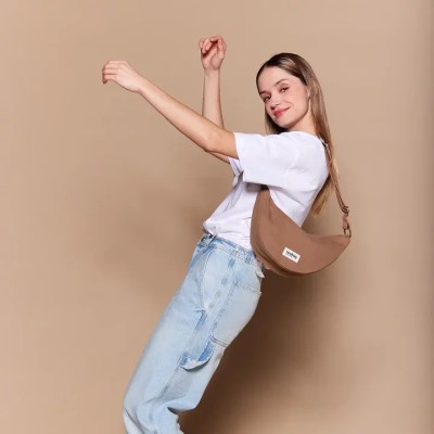 HINDBAG - Sac Demi Lune Andrea - Cannelle