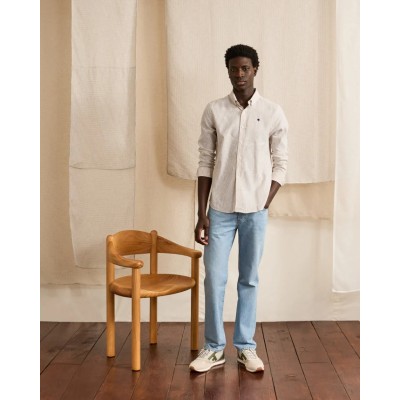 FAGUO - Chemise rayée Ivoy - Crème