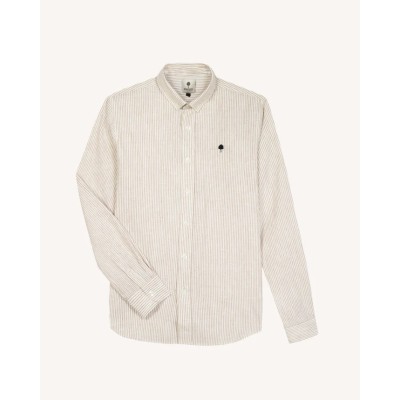 FAGUO - Chemise rayée Ivoy - Crème