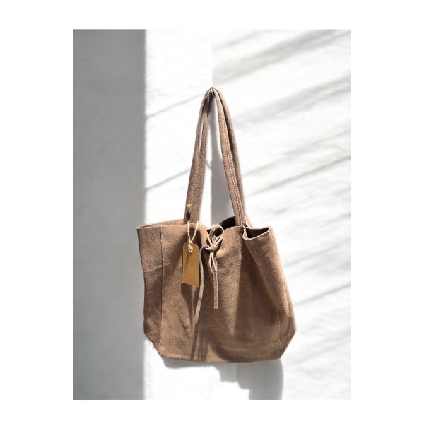 MAISON FANLI - Sac à main en Daim - Taupe