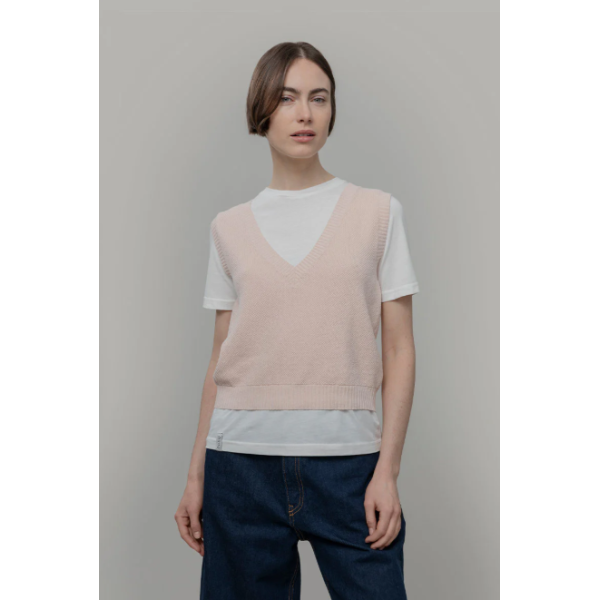 RIFO - Gilet en maille Elodie - Rose Tulle