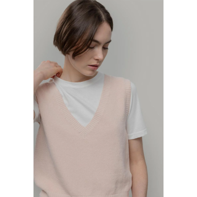 RIFO - Gilet en maille Elodie - Rose Tulle