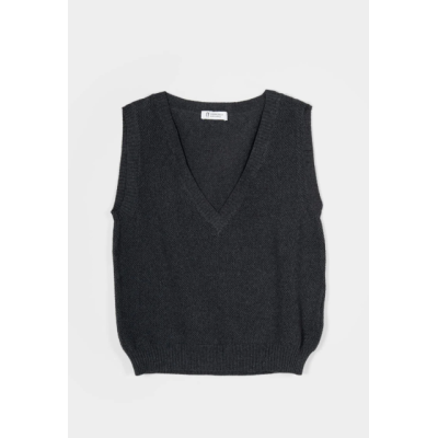 RIFO - Gilet en maille Elodie - Gris Anthracite