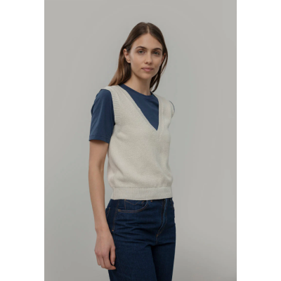RIFO - Gilet en maille Elodie - Écru