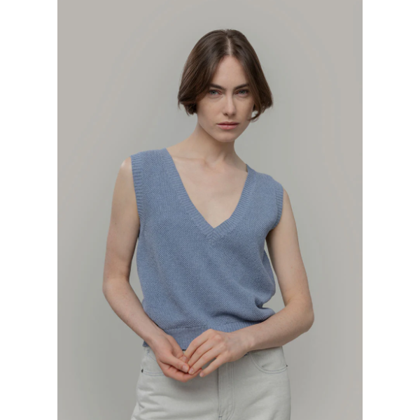 RIFO - Gilet en maille Elodie - Bleu indigo