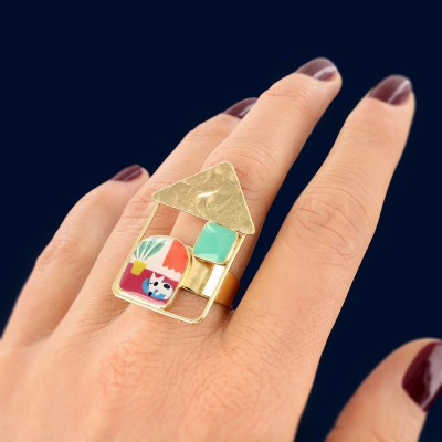 TARATATA bijoux Bague ajustable Curieuse.