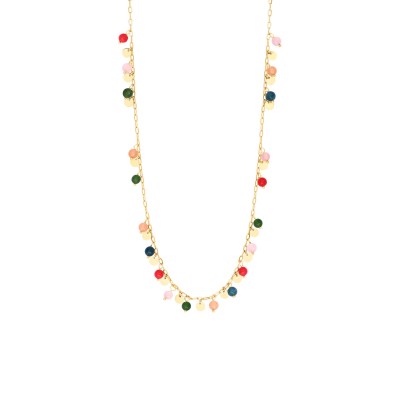 N°3 Collier Sautoir Acier & Pierre de Jade.